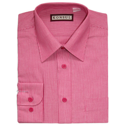 Koszula Konsul r.39 176/182 malinowa w białe paseczki