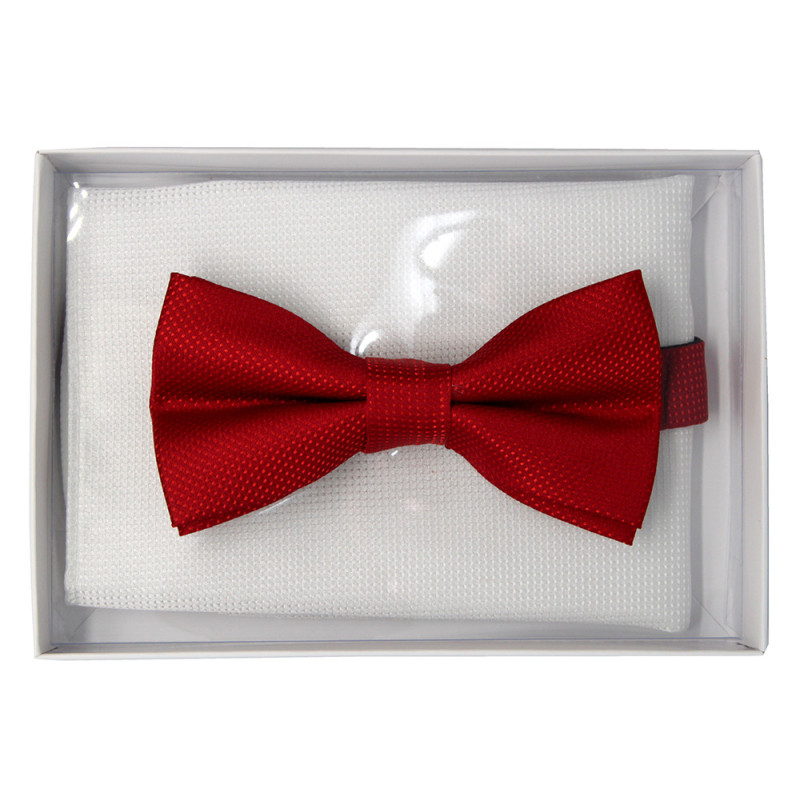Muszka męska Graf Longina CZERWONA z poszetką Muszka męska Graf Longina CZERWONA z poszetką