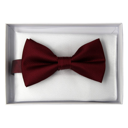 Muszka męska Graf Longina BORDOWA z poszetką