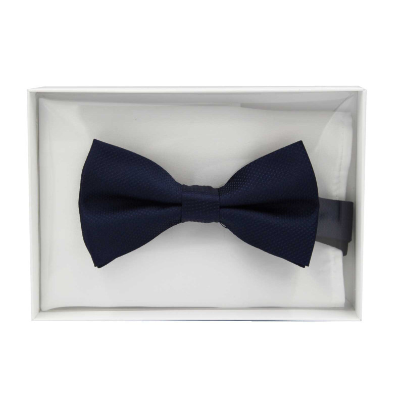 Muszka męska Graf Longina GRANATOWA z poszetką Muszka męska Graf Longina GRANATOWA z poszetką